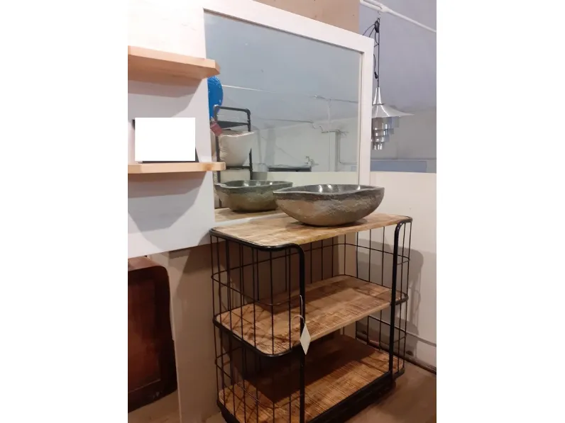 Mobile bagno Nuovi mondi cucine Mobile bagno industrial legno c ruote in offerta con un ribasso imperdibile