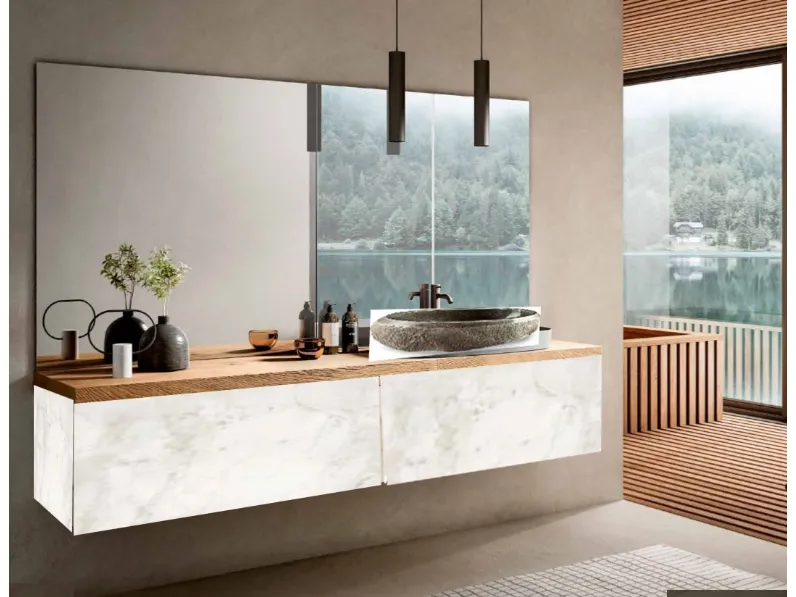 Mobile bagno Sospeso Mobile bagno modern white in offerta   Nuovi mondi cucine a prezzo scontato