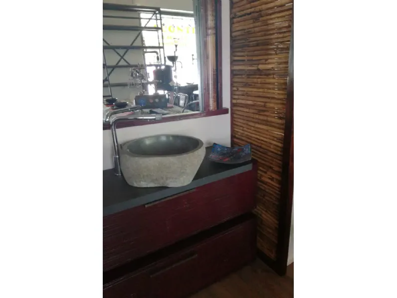 Mobile bagno Outlet etnico Bagno minimal red crash bambu e legno IN OFFERTA OUTLET