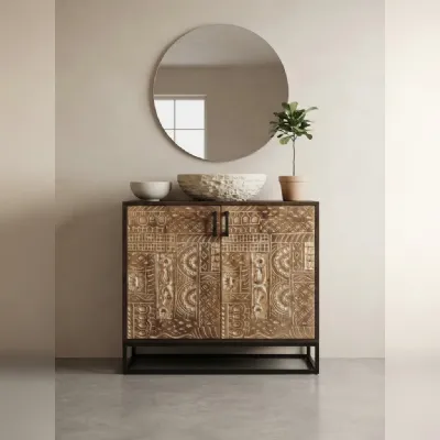 Arredamento bagno: mobile Outlet etnico Credenza nancy 2 ante a prezzo Outlet