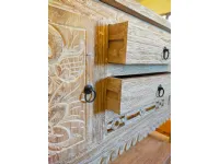 Arredamento bagno: mobile Outlet etnico Mobile bagno teak decapato 120 a prezzi outlet