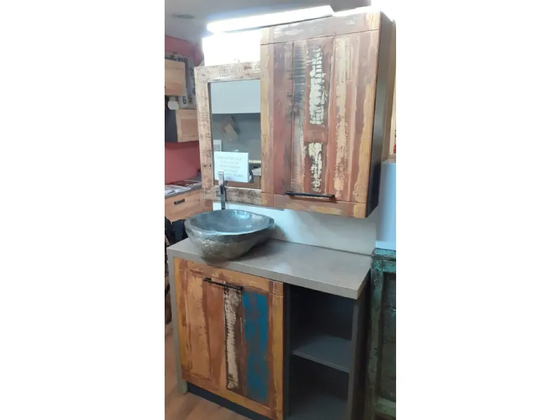 Mobile bagno Outlet etnico Mobile bagno vintage recicle industrial   con un ribasso imperdibile
