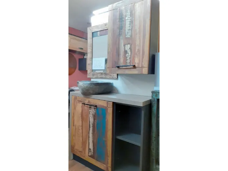 Mobile bagno Outlet etnico Mobile bagno vintage recicle industrial   con un ribasso imperdibile