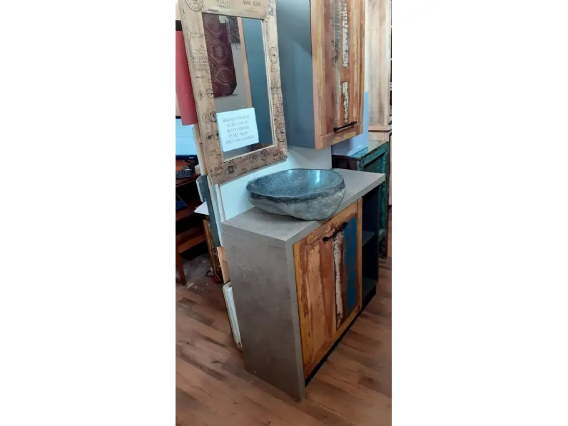 Mobile bagno Outlet etnico Mobile bagno vintage recicle industrial   con un ribasso imperdibile