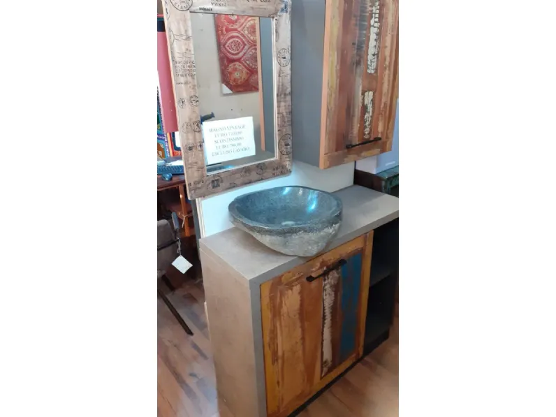 Mobile bagno Outlet etnico Mobile bagno vintage recicle industrial   con un ribasso imperdibile