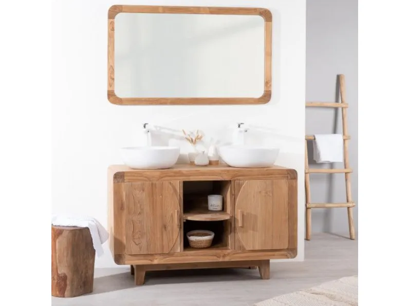 Mobile bagno Outlet etnico Mobile da bagno retr teak IN OFFERTA OUTLET