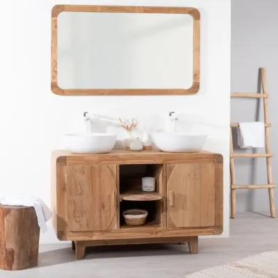 Mobile bagno Outlet etnico Mobile da bagno retr teak IN OFFERTA OUTLET