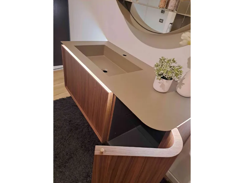 Mobile bagno sospeso Bagno cerasa noce canaletto cannettato di Cerasa SCONTATO - 30%