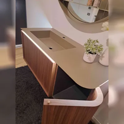 Mobile bagno sospeso Bagno cerasa noce canaletto cannettato di Cerasa SCONTATO - 30%