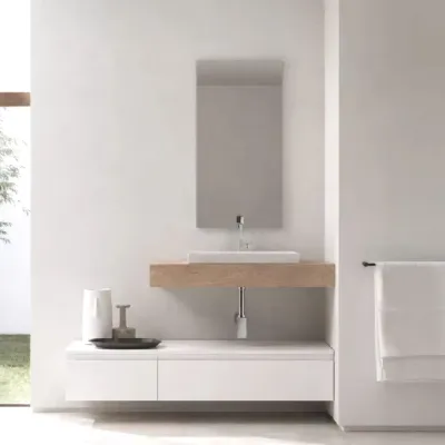 Mobile bagno in legno modello Bagno con 2 basi sospese 06 di Artigianale a prezzo scontato