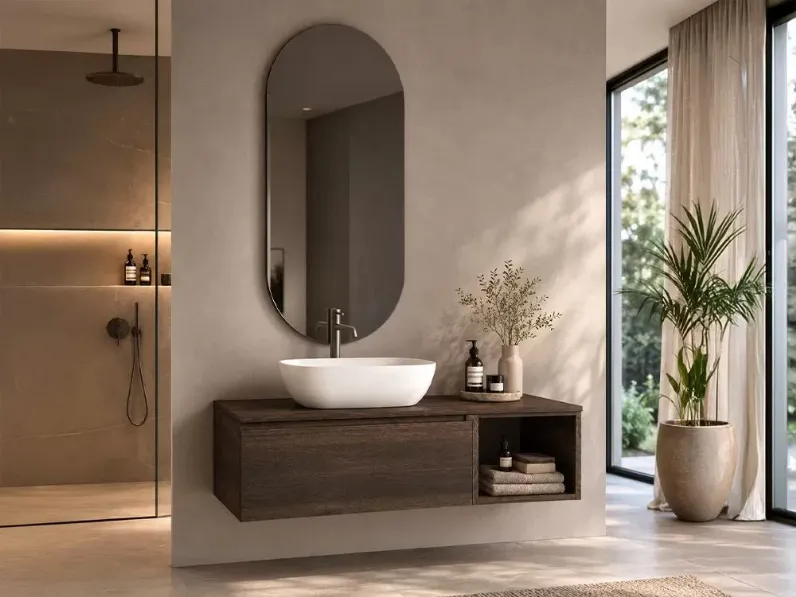 Mobile bagno Sospeso Bagno sospeso e lavabo in appoggio 02 Artigianale con forte sconto