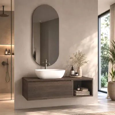 Mobile bagno Sospeso Bagno sospeso e lavabo in appoggio 02 Artigianale con forte sconto