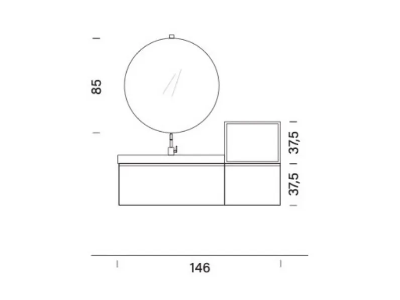 Mobile bagno Sospeso Bg008 Compab a prezzo ribassato