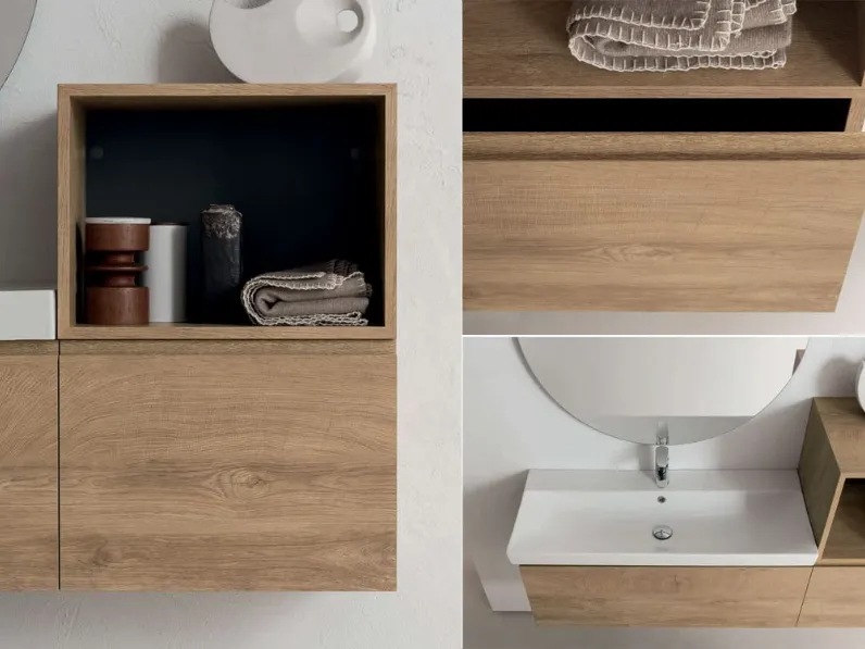 Mobile arredo bagno Sospeso Compab Blocco8 da expo convenienti