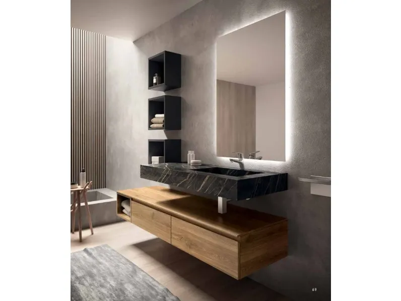 Mobile bagno design Composizione 3 di Artigianale in OFFERTA OUTLET - 30%