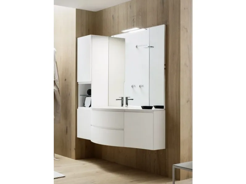 Mobile bagno da 70 cm sospeso bianco opaco modello PARMA