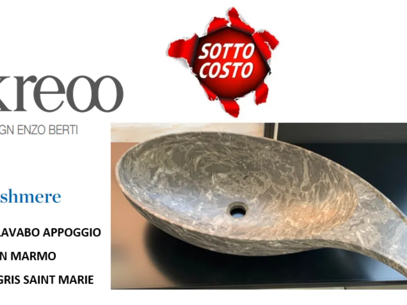 Mobile bagno Sospeso Kreoo decor marmi lavabo da appoggio cashmere marmo gris saint marie Artigianale a prezzi convenienti