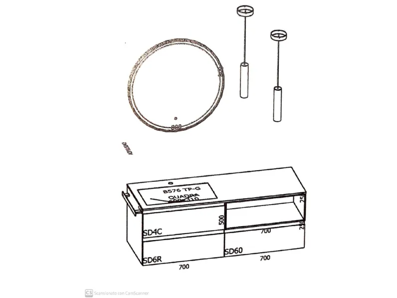 Mobile bagno in legno modello M2 system di Baxar in Offerta Outlet