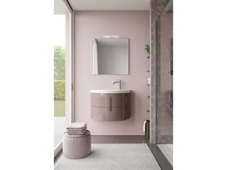 Mobile bagno in laccato lucido modello Moon #5 di Ideagroup in Offerta Outlet