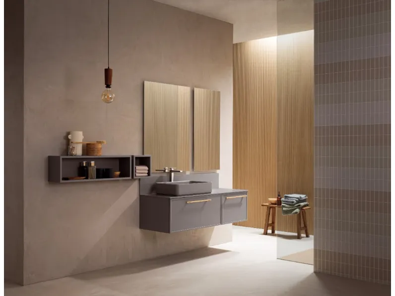 Mobile bagno in laccato opaco modello Picta 01 di Artigianale in Offerta Outlet