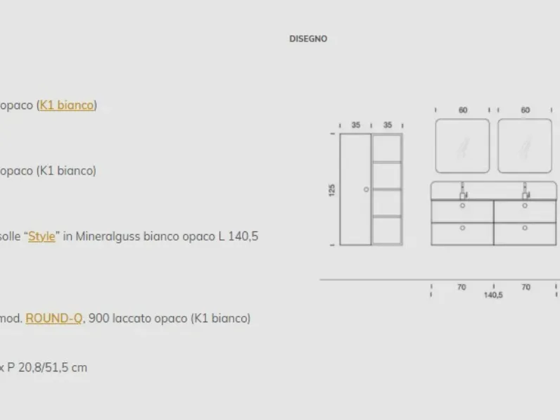 Mobile bagno Artigianale Picta 02 IN OFFERTA OUTLET