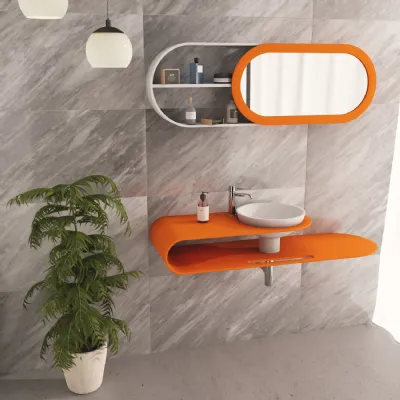 Mobile bagno sospeso Saturno orange di Mya design SCONTATO - 30%