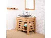 Mobile per il bagno Outlet etnico Mobile bagno zen in teak 85 cm con forte sconto