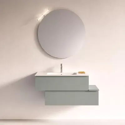 Mobile per il bagno Artigianale Bagno con basi sospese sfalsate 03 a prezzi convenienti
