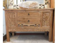 Mobile per il bagno Artigianale Orientale teak riciclato con forte sconto