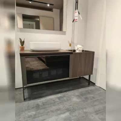 Mobile per la sala da bagno Cerasa Av 214 composizione bagno moka a prezzo Outlet