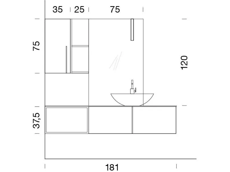 Mobile per il bagno Compab B201 in offerta