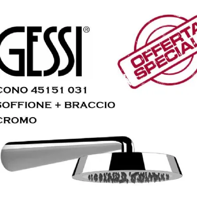 Mobile per il bagno Gessi Cono soffione anticalcare a parete, orientabile, finitura cromo 45151 031 completo di braccio doccia a prezzi outlet