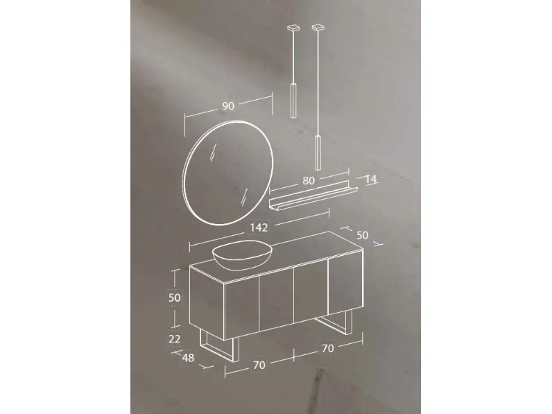 L.07 Legnobagno: mobile da bagno A PREZZI OUTLET