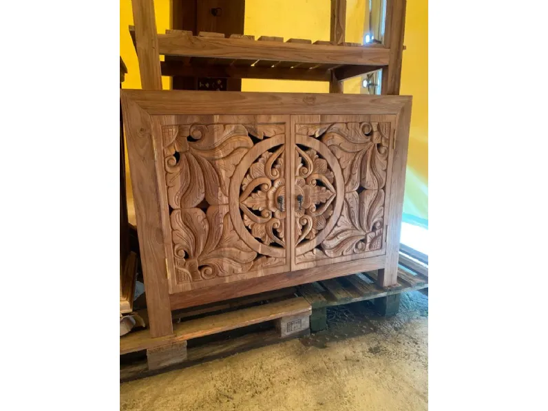 Mobile bagno A terra Mobile bagno oriente teak  Outlet etnico scontato - 30%