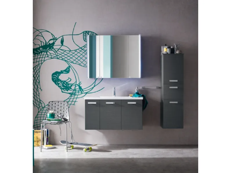 Mobile bagno Compab con specchiera contenitore in Offerta Outlet