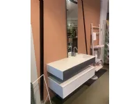 Mobile bagno Unico top sospeso corian + cassettiera l.120 p.50 cm Rexa SCONTATO a PREZZI OUTLET