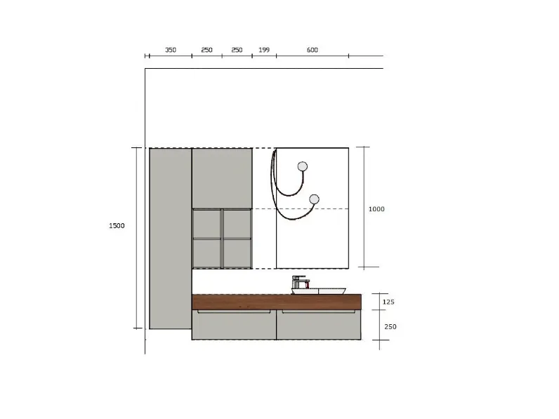 Mobile per il bagno Scavolini Idro in offerta