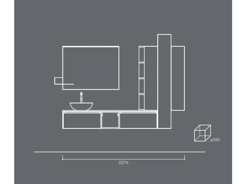 Mobile per il bagno Cerasa Segno 15 a prezzi convenienti