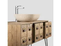 Mobile bagno A terra Vintage design  Dialma brown a prezzo ribassato