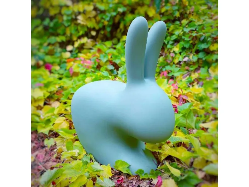 Applicazione Termoadesiva Coniglietto Seduto Azzurro | Panini Tessuti - Foto 5