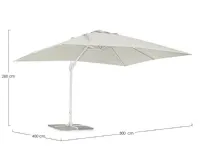 Arredo giardino Bizzotto Ombrellone eden 300 x 400 telo naturale - bizzotto con un ribasso esclusivo