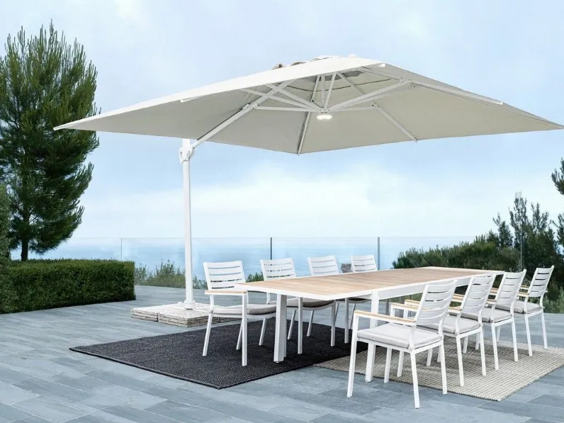 Ombrellone Zaffiro Classic Telaio Bianco 200x300cm