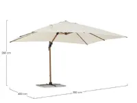 Arredo giardino Ombrellone orion palo laterale 3x4 nat-beige - bizzotto Bizzotto a prezzo ribassato