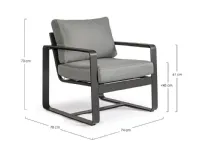Mobile giardino modello Poltrona merrigan antracite - bizzotto di Bizzotto IN OFFERTA