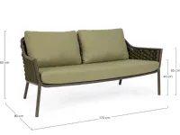 Arredo giardino Salotto everly verde oliva - bizzotto Bizzotto a prezzo scontato