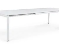 Arredo Giardino Bizzotto Set tavolo allungabile konnor 200/300 bianco con 8 poltroncine konnor- bizzotto con un ribasso esclusivo