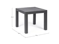 Bizzotto Tavolino kledi antracite 50x50: arredo giardino in offerta