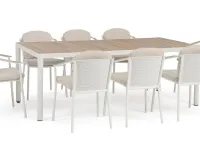 Bizzotto Ulises vapor  set tavolo+8sedie: arredo giardino in offerta