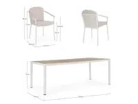 Bizzotto Ulises vapor  set tavolo+8sedie: arredo giardino in offerta