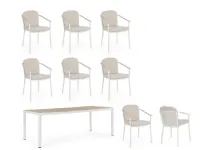 Bizzotto Ulises vapor  set tavolo+8sedie: arredo giardino in offerta
